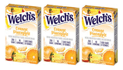 Welch's Orange Pineapple Drink Mix pack shown for on-the-go refreshment.