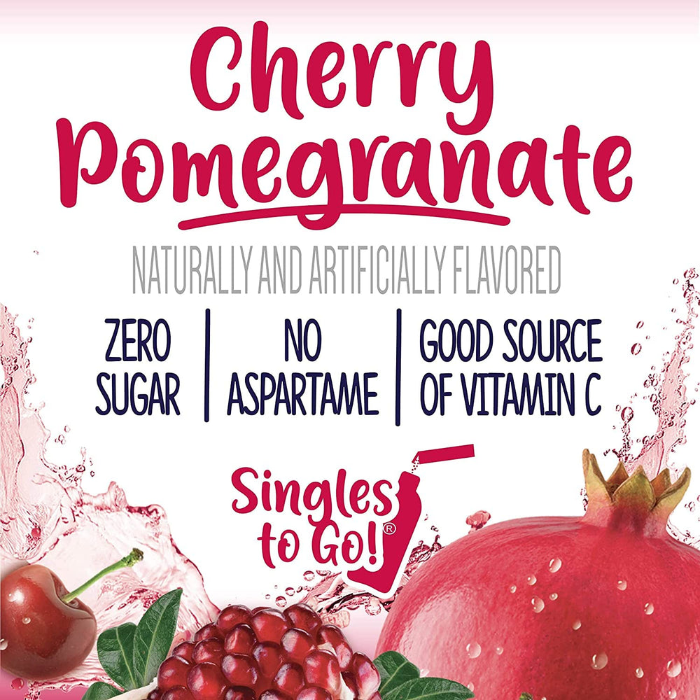 Welch's Singles To Go bottle-ready cherry pomegranate flavor for on-the-go hydration.