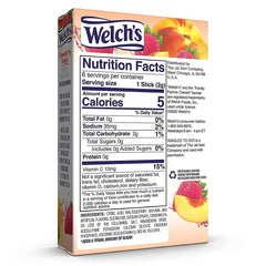 Welch's Strawberry Peach sachet poured into water for refreshment.