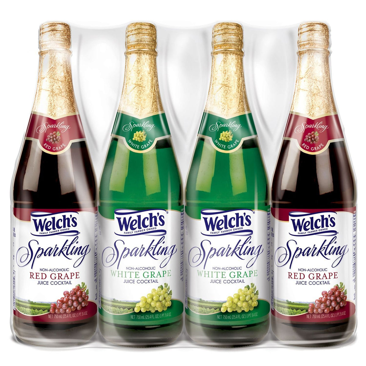 Welch's Sparkling Juice Cocktail Variety Pack offers festive non-alcoholic refreshment for gatherings.