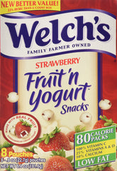 Welch's Strawberry Fruit'n Yogurt Snacks blueberry flavor closeup.