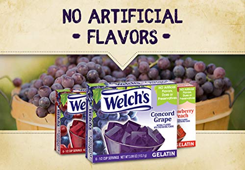 Welch's Strawberry Peach gelatin served as a simple dessert with color