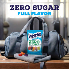 Welch's Zero Sugar Fruity Bites in an office snack setup, zero sugar option.