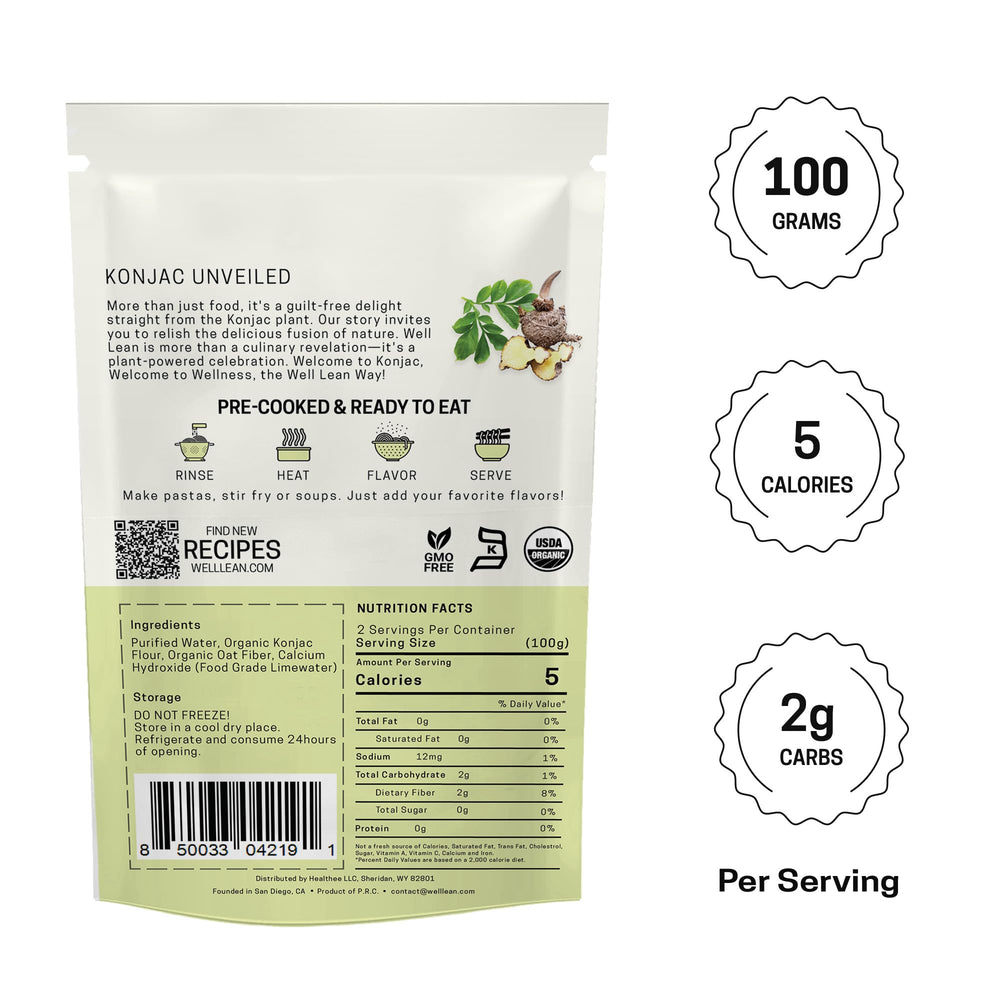 Well Lean Konjac Shirataki Rice six-pack shown for convenient, ready-to-eat meals