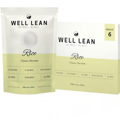 Well Lean Konjac Shirataki Rice pack highlights an organic, low-carb base for meals