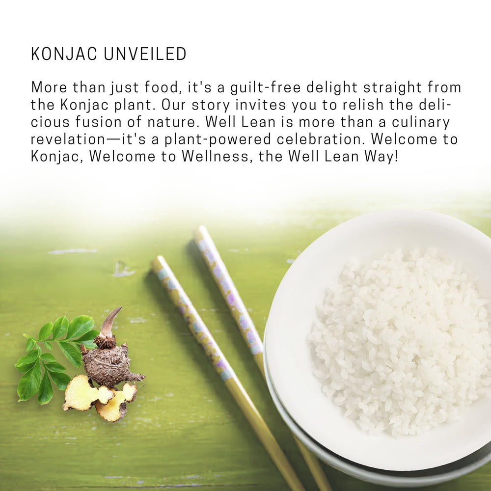 Well Lean Konjac Shirataki Rice close-up texture shows soft, chewy grains