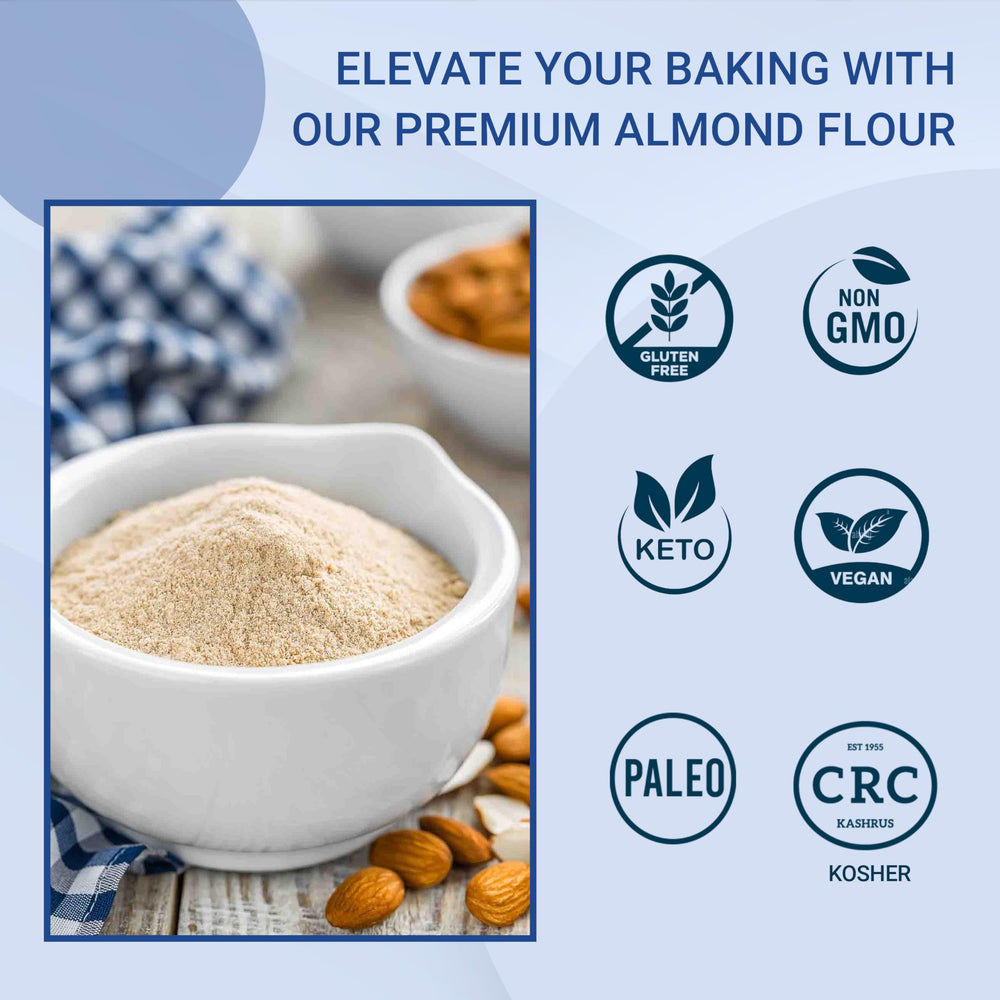 Wellbee's Almond Flour pour demonstrates smooth batter for quick, gluten-free bakes.