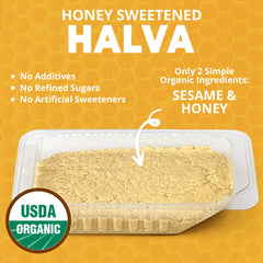 Wellbee's OhGoodness Honey Halva 3-pack side view, paleo-friendly bite for busy days.
