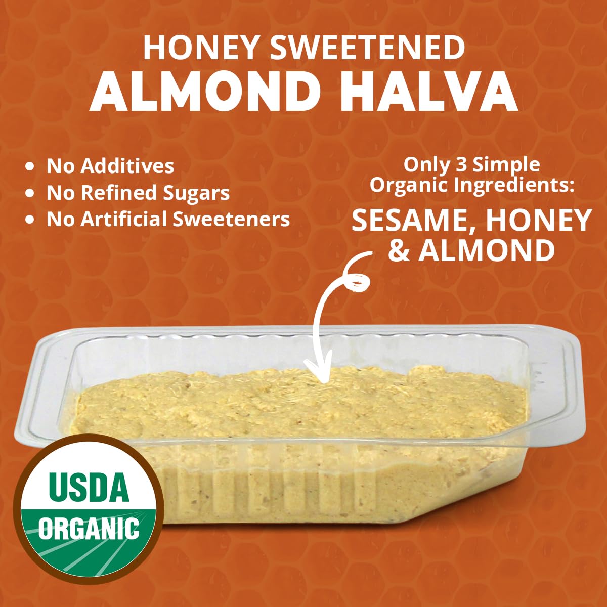 Wellbee's OhGoodness Honey Halva texture close-up, delicate melt-in-mouth creaminess.