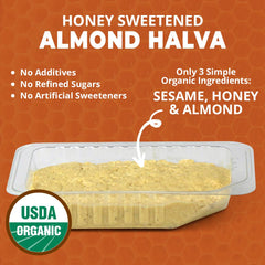 Wellbee's OhGoodness Honey Halva texture close-up, delicate melt-in-mouth creaminess.