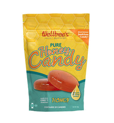 Wellbee's Pure Honey Candy pack-front highlighting natural single-ingredient sweetness for tea or snacking.