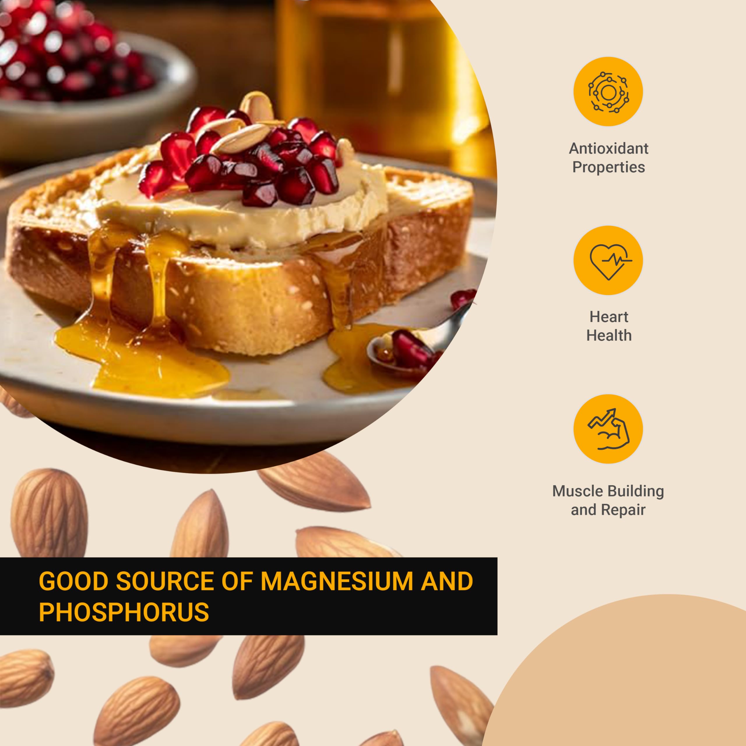 Toast topped with Wellbee's White Almond Butter for a creamy breakfast.