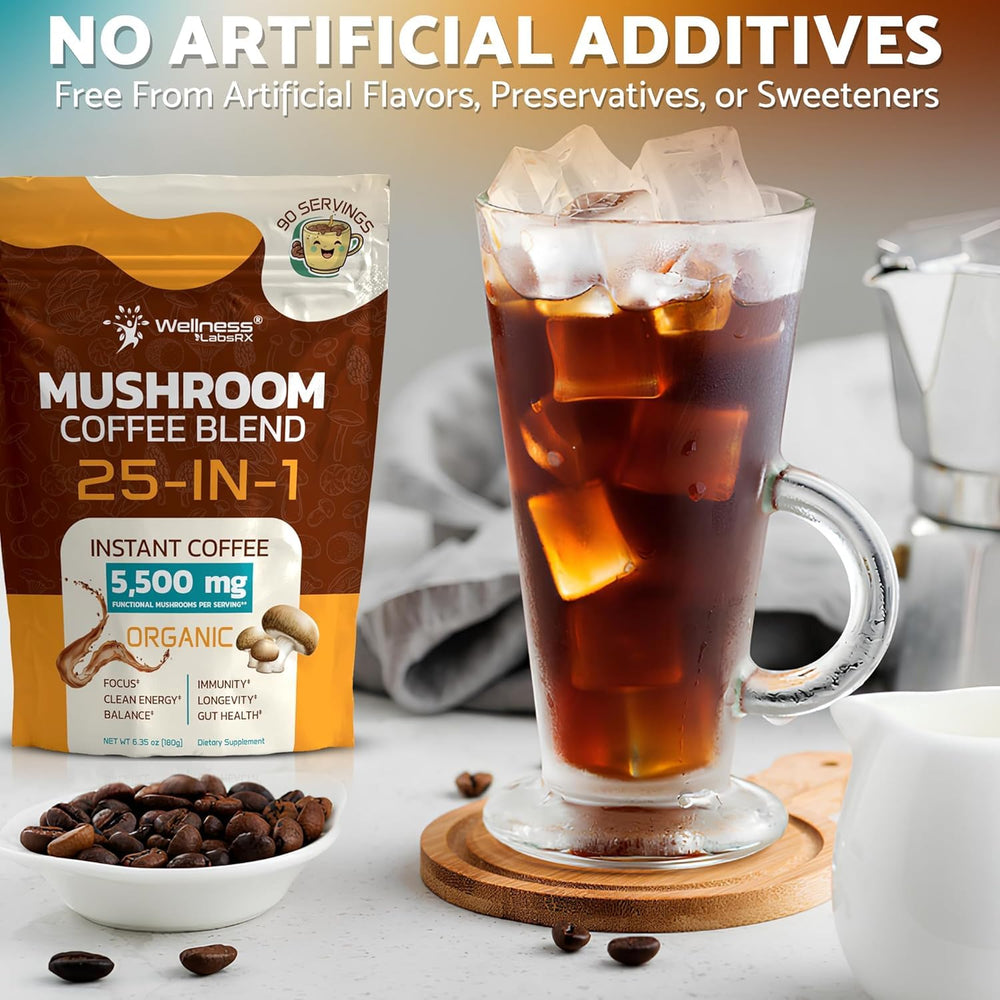 WELLNESS LABSRX mug scene with steam signals fresh daily energy