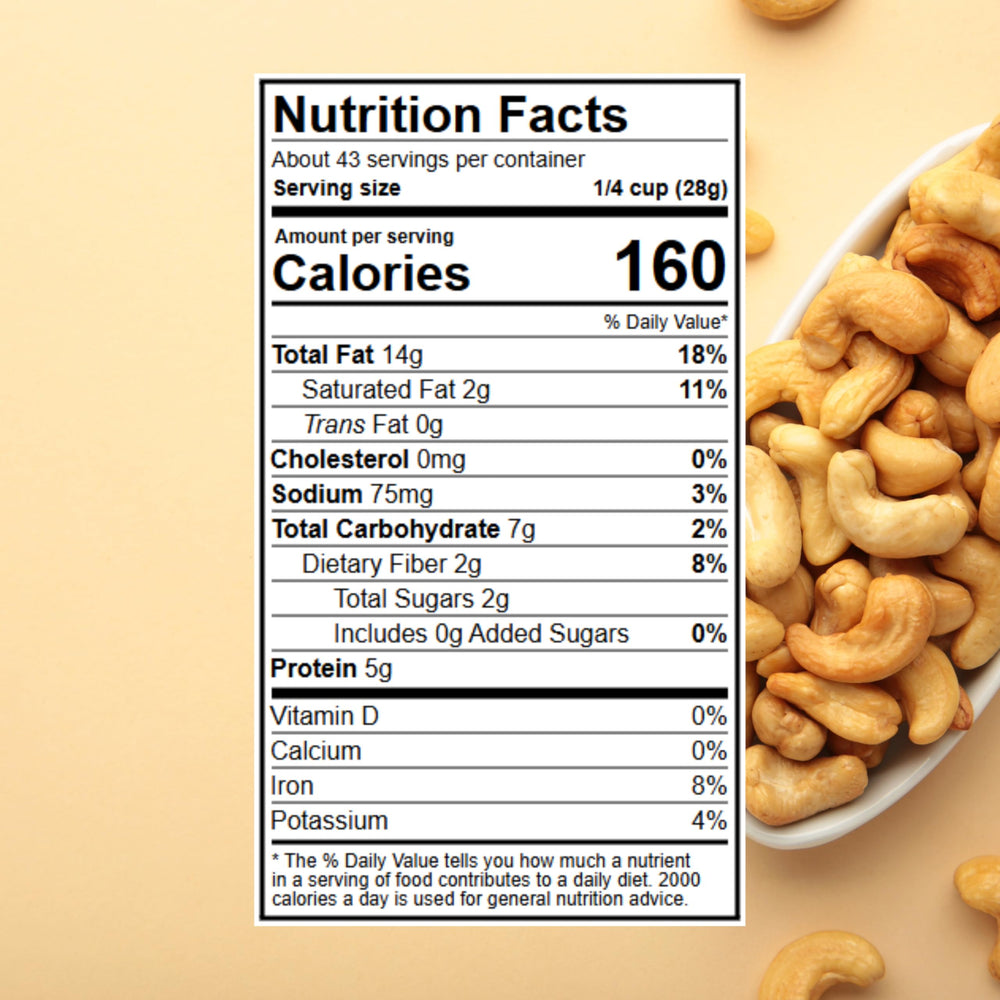 Wellsley Farms cashews close-up show roasted texture ideal for snacking.