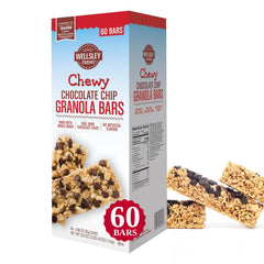 Wellsley Farms chewy bar pack shot, convenient lunchbox snack.
