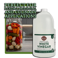 Wellsley Farms Distilled White Vinegar used for versatile cleaning tasks.