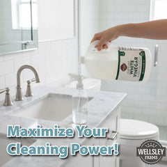 Wellsley Farms Distilled White Vinegar in cooking prep and food handling.