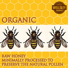 Wellsley Farms Organic Raw Honey in BPA-free packaging for easy daily use