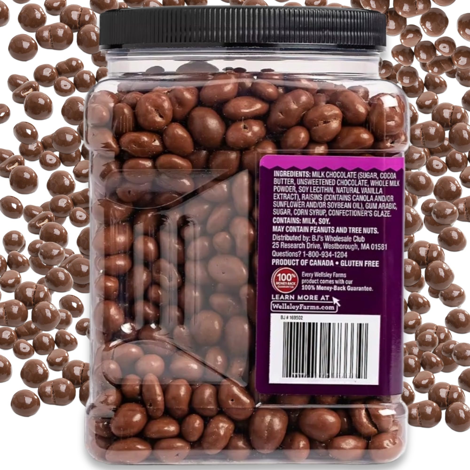 Wellsley Farms resealable container designed for convenient on-the-go snacking.