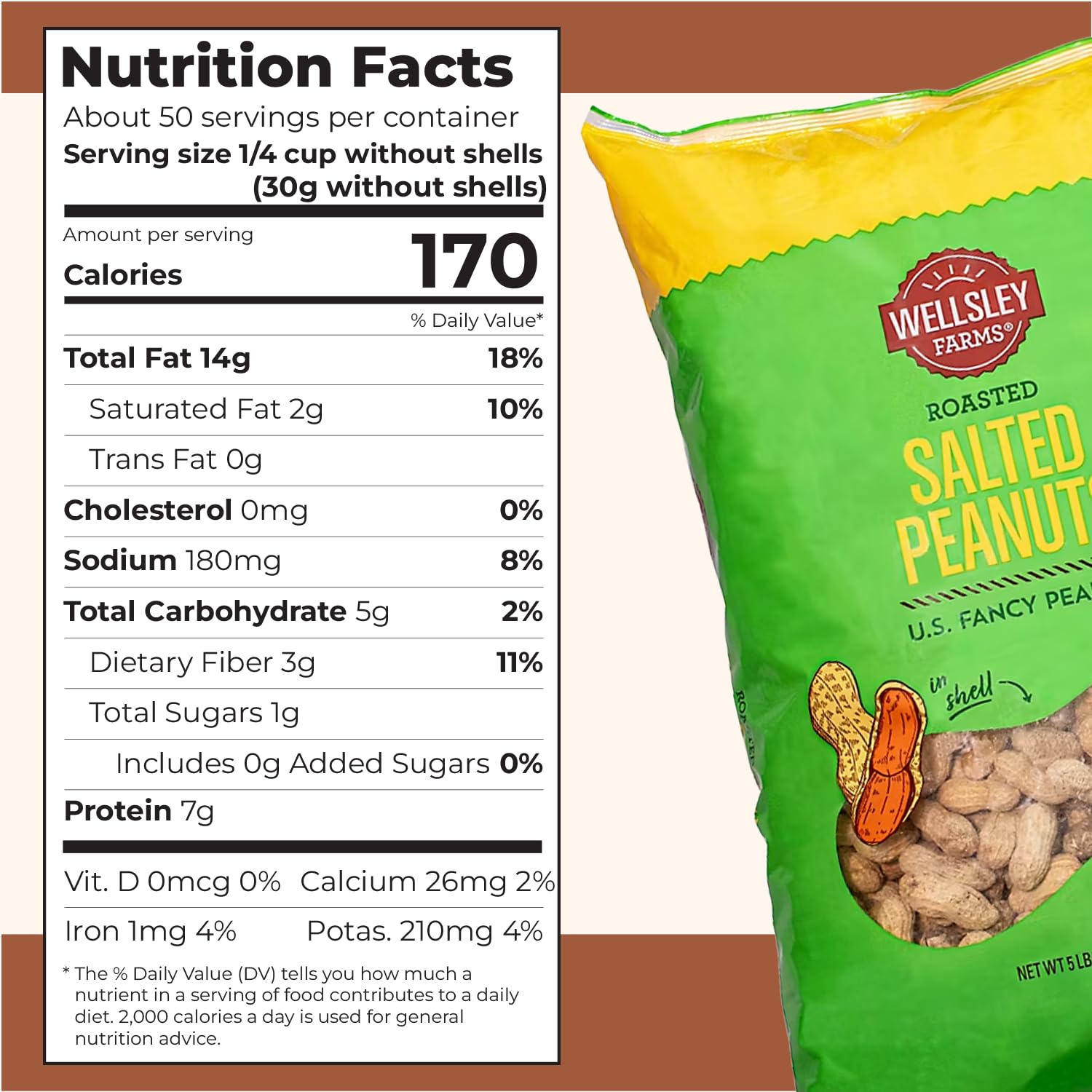 Close-up of in-shell peanuts cracking, a shareable Wellsley Farms snack