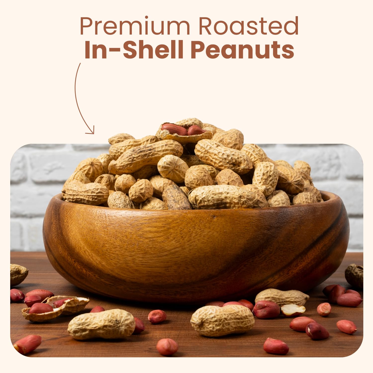 Shell-on peanuts arranged in a snack basket for gatherings