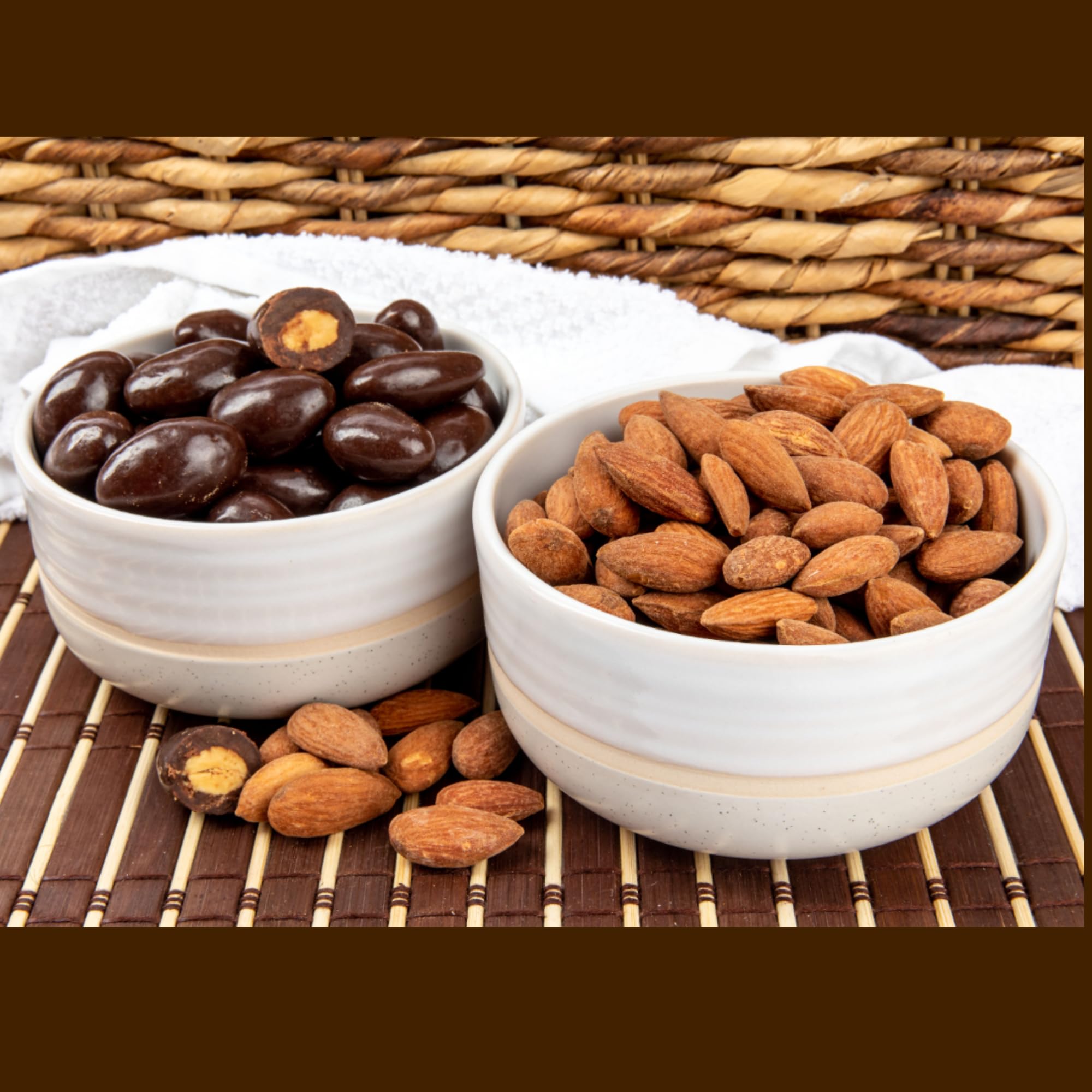 Wellsley Farms Dark Chocolate Covered Almonds sprinkled on yogurt for extra crunch.
