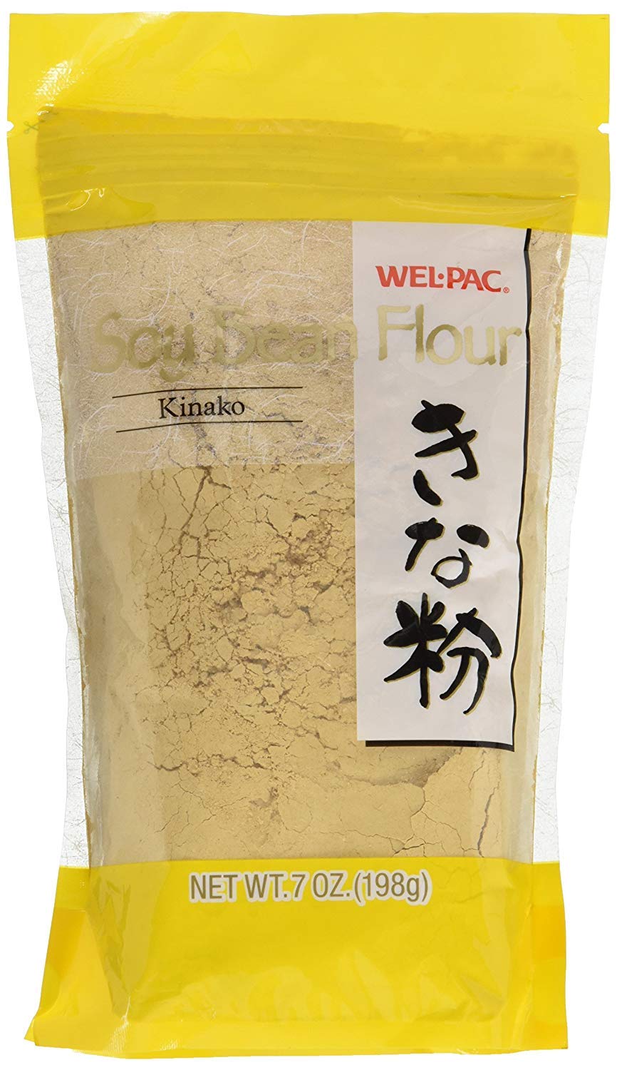 Wel-Pac Kinako flour pack shot highlighting protein-rich soy bean flour for baking