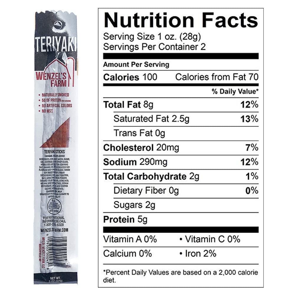 Wenzel's Farm Jalapeno Cheddar snack sticks, smoky heat with real ingredients.