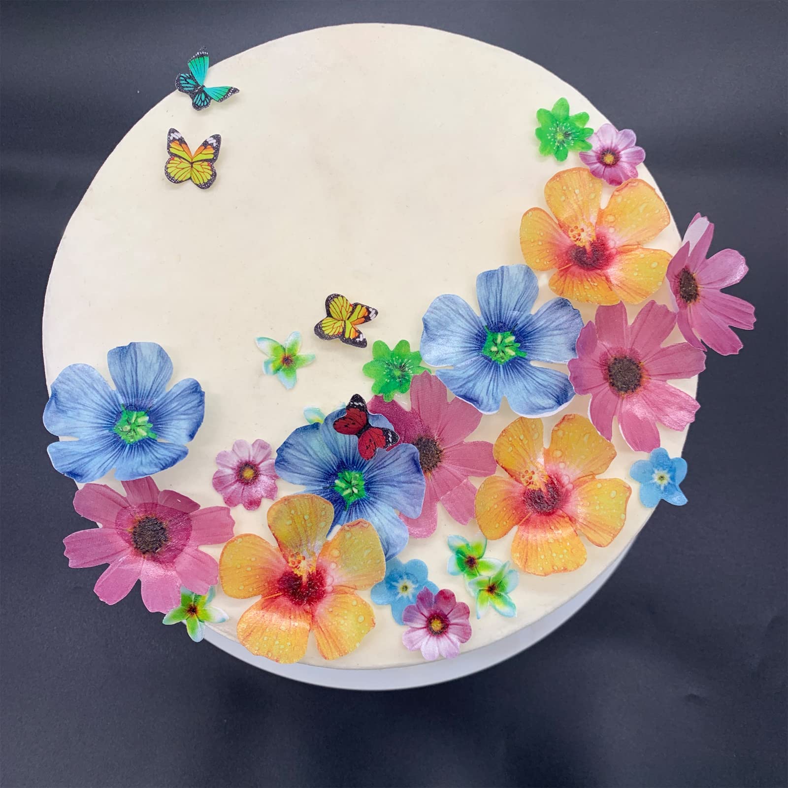 Weraru edible flowers 0.9 inch, versatile cupcake toppers.
