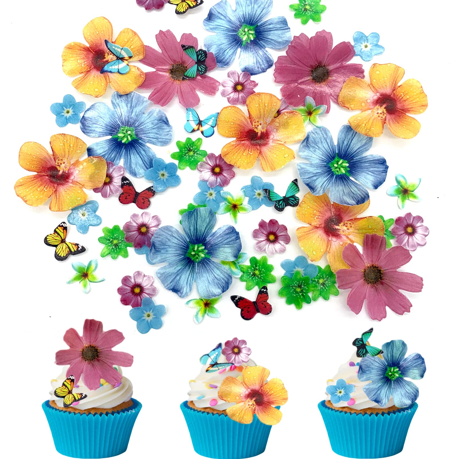Weraru edible flowers 1.9 inch, ideal for wedding cake accents.