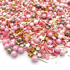Weraru pink sugar sprinkles for cakes, cupcakes, and desserts