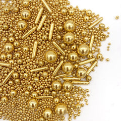 Weraru gold pearl sugar sprinkles in the shaker bottle add decorative sparkle to desserts