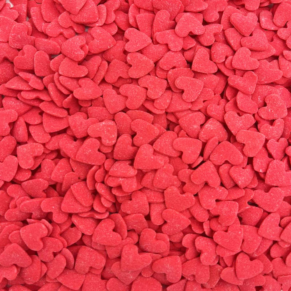 Weraru Valentines Sprinkles Red Hearts on cupcake add festive edible decoration