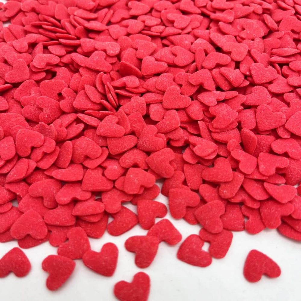 Weraru Valentines Sprinkles Red pearl accents add delicate shimmer to desserts