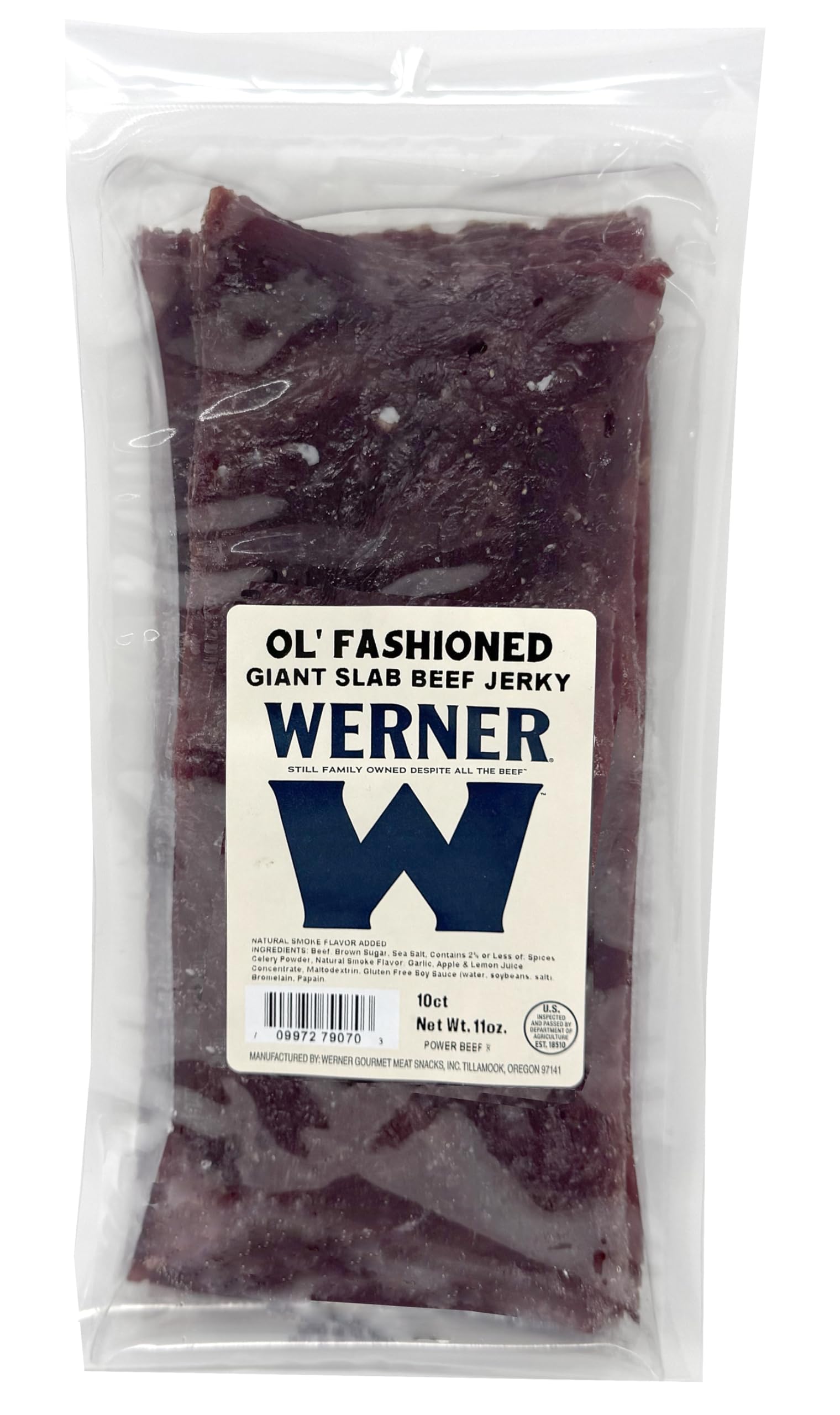 Werner Jerky Slab giant slices bulk pack ready for sharing and bold flavor.