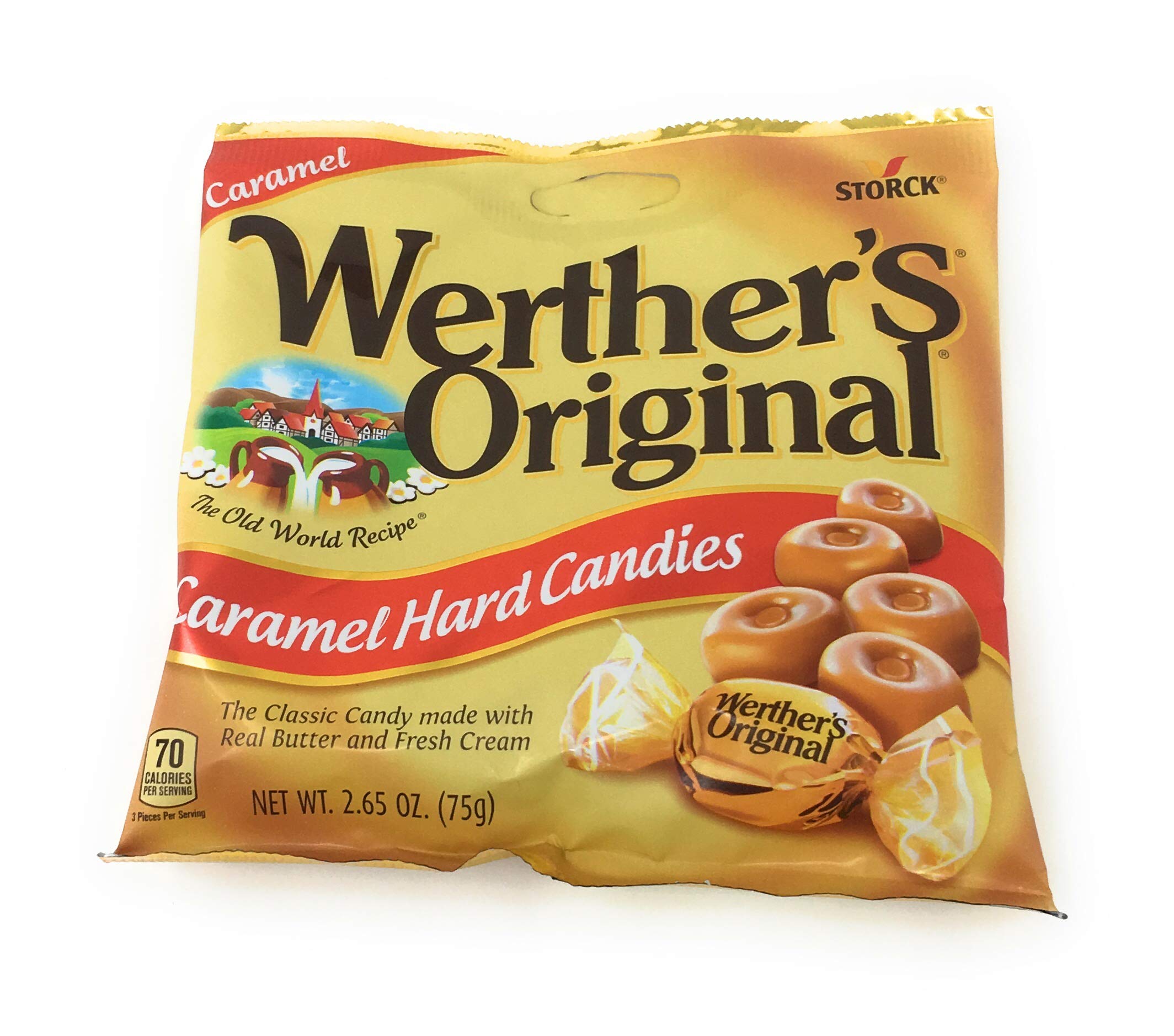 Werther's Creamy Caramel Filled delivers silky center with rich caramel sweetness.