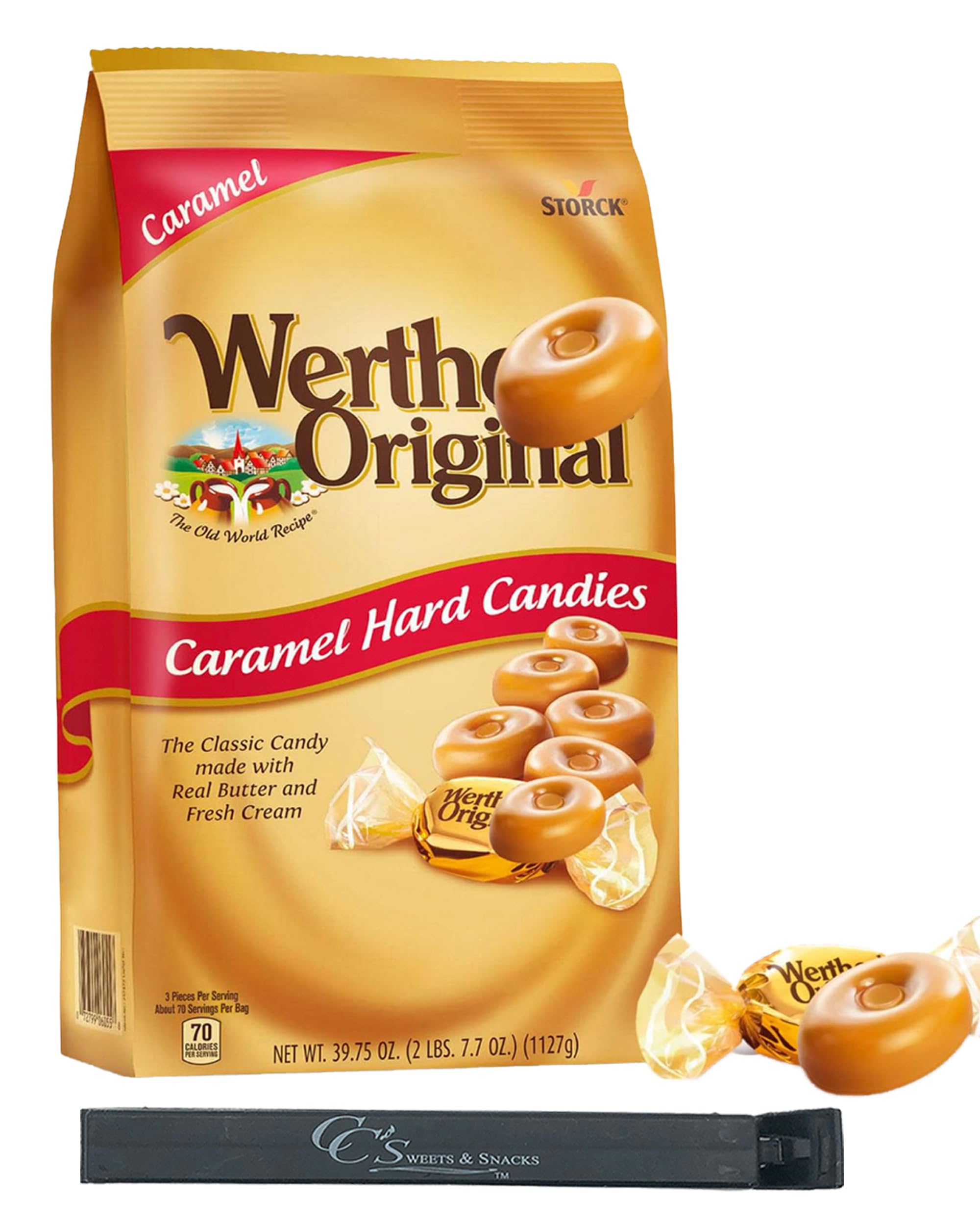Werther's Original bulk bag with 39.75 oz of hard caramel candies for sharing