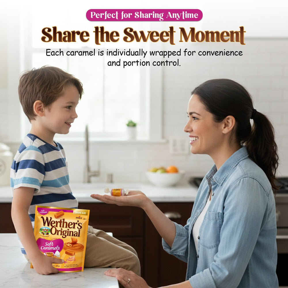Buttery caramel with fresh cream finish in Werther's originals