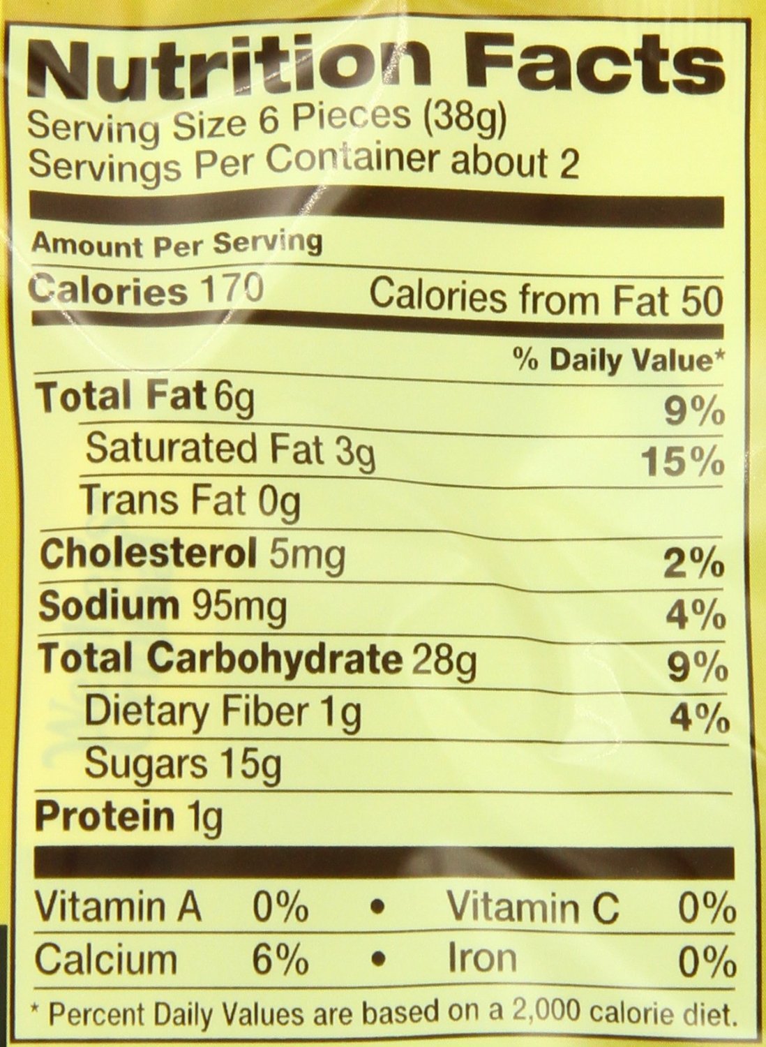Pack shot of Werther's Original caramel apple filled candies six-pack, convenient for parties.