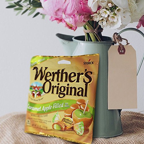 Werther's Original caramel apple-filled candies individually wrapped and portable.