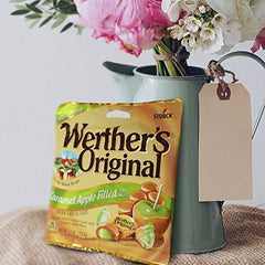 Werther's Original caramel apple-filled candies individually wrapped and portable.