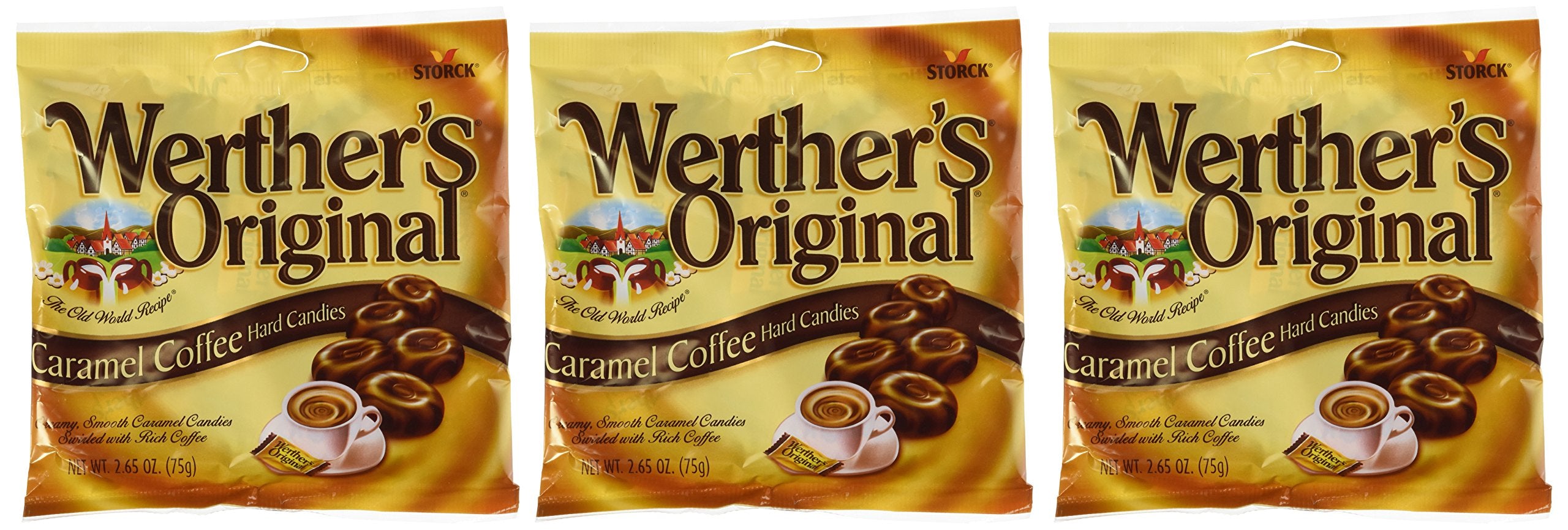 Werther's Original caramel coffee hard candies pack, perfect for on-the-go indulgence.