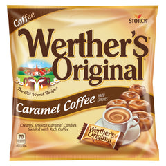 Werther's Original caramel coffee hard candy pack, twelve 2.65 oz bags, ideal for gatherings.