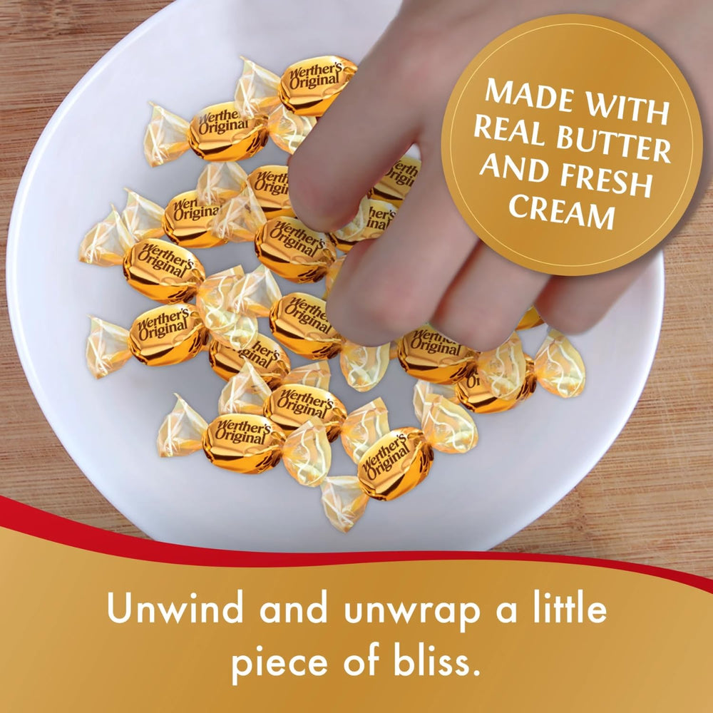 Giftable candy bowl filler idea with Werther's Original caramel candies.