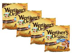 Werther's Original caramel coffee sugar-free hard candy packaging for on-the-go sweetness.