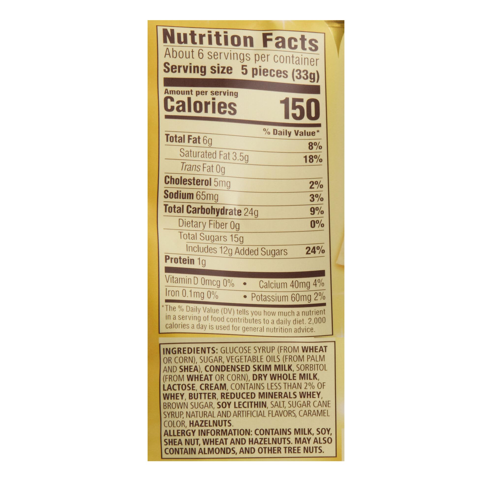 Werther's Original cookie butter creme candies closeup highlights creamy center for snacking pleasure.