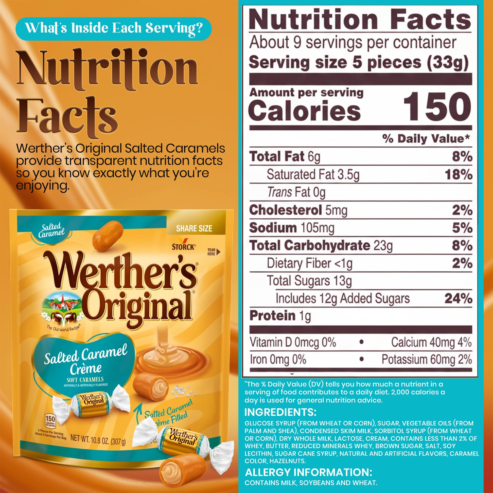 Werther's Original salted caramel creme pack for gift-ready indulgence