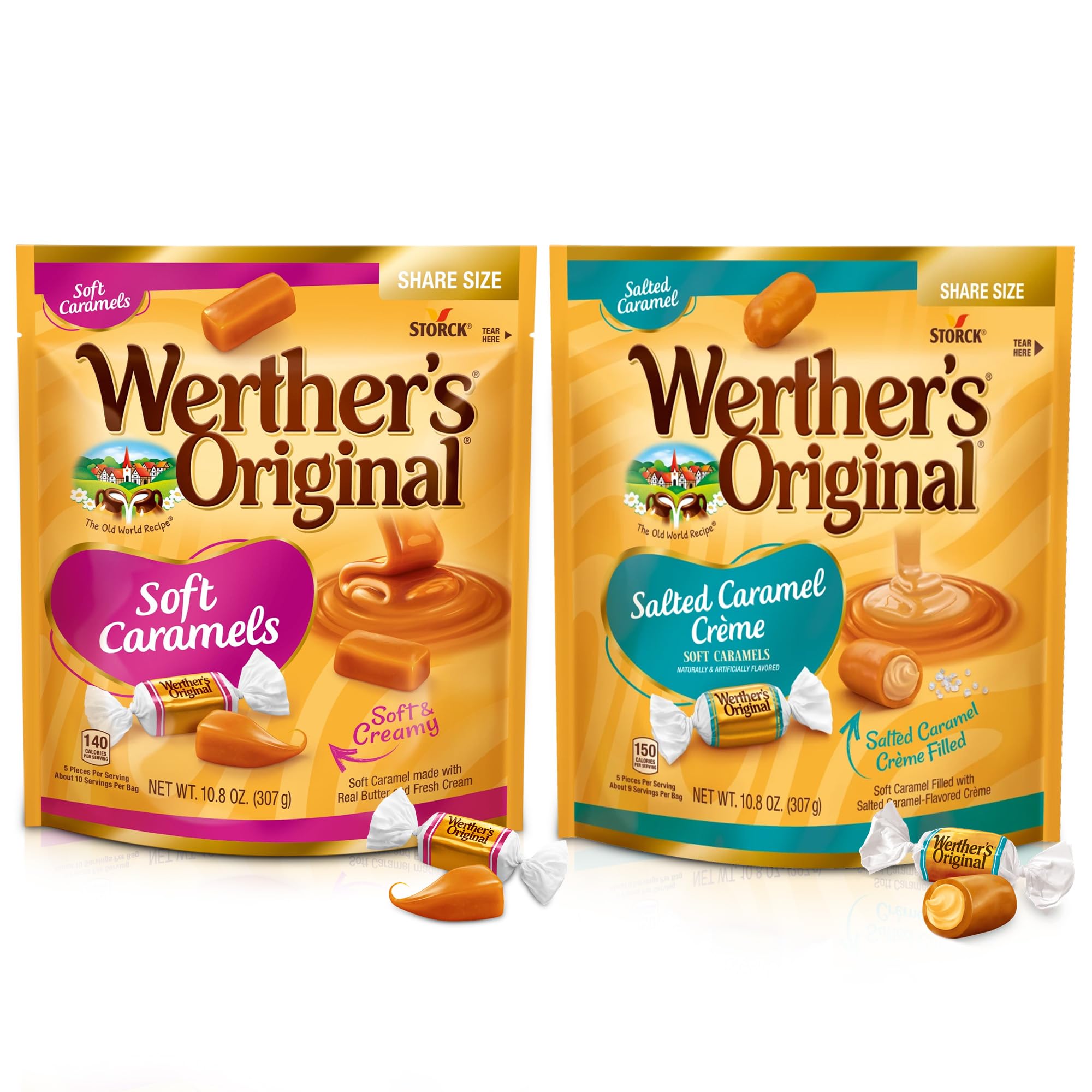 Werther's Original soft caramels pack offering a melt-in-your-mouth treat for sharing
