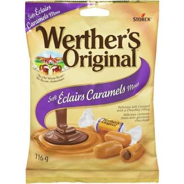 Werther's Original Soft Eclairs on-the-go snack, easy to share at work.