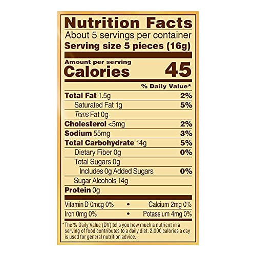 Werther's Original sugar-free caramel candies individually wrapped for on-the-go snacking.